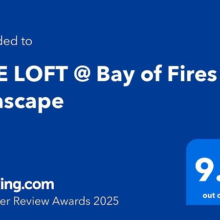 The Loft @ Bay Of Fires Seascape Apartment Binalong Bay Exterior foto